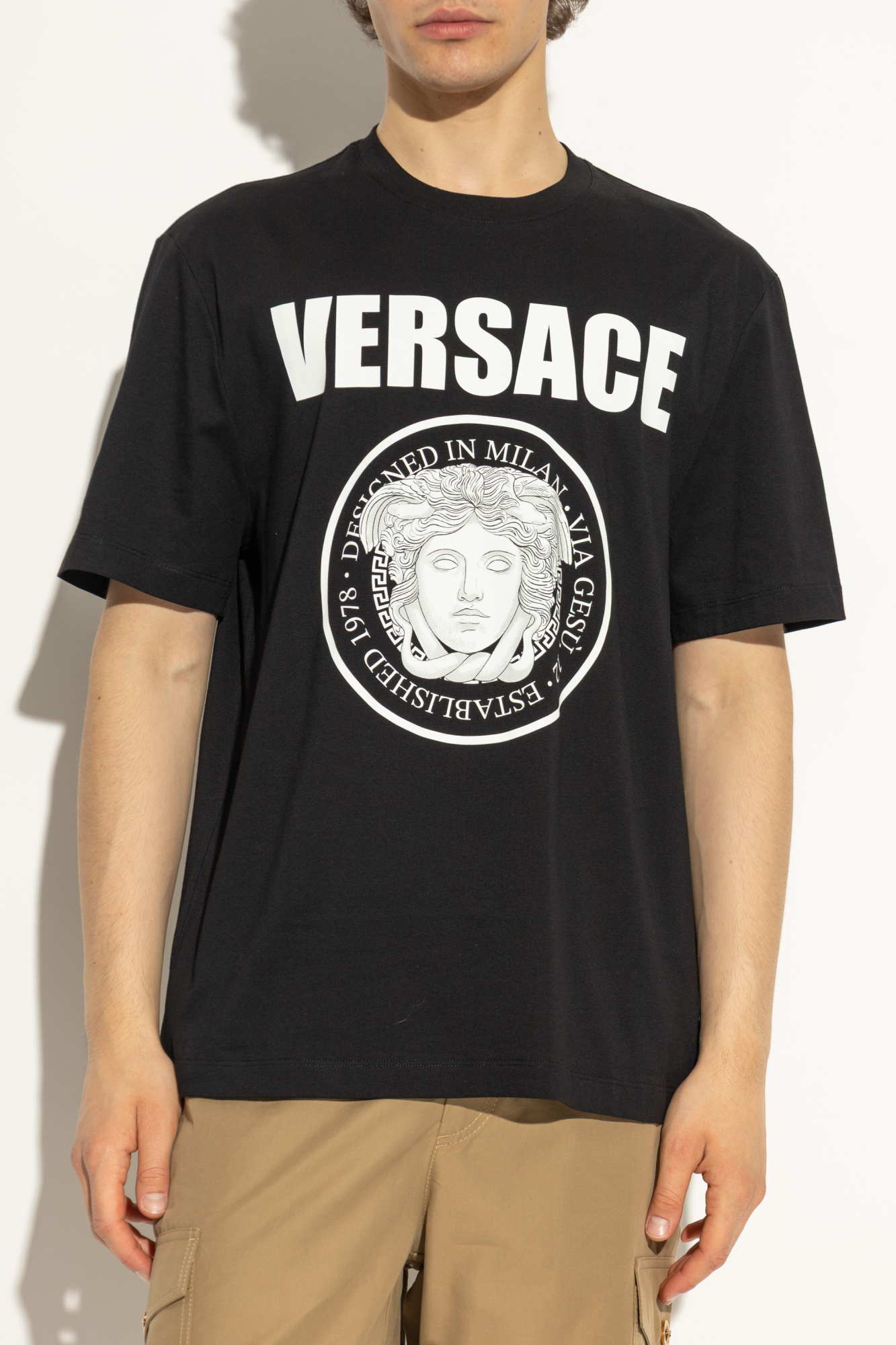 Black T-shirt with logo Versace - Vitkac AS
